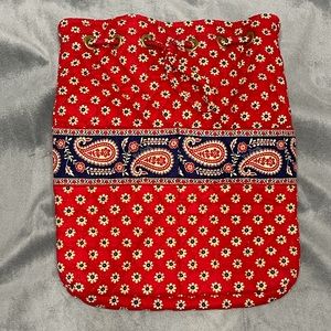 Vera Bradley Americana Red Drawstring Purse